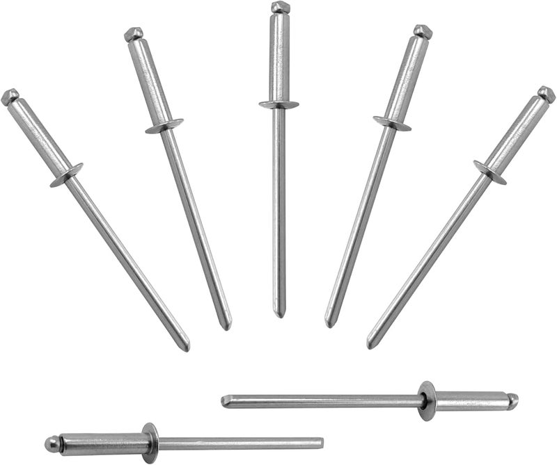 ALLCLEAN 240 Pcs 1/8"x1/2" Stainless Steel Blind Pro Rivets,3.2 x 12mm Pop Rivets,Stainless Steel Grip and Stainless Steel Mandrel - Image 1